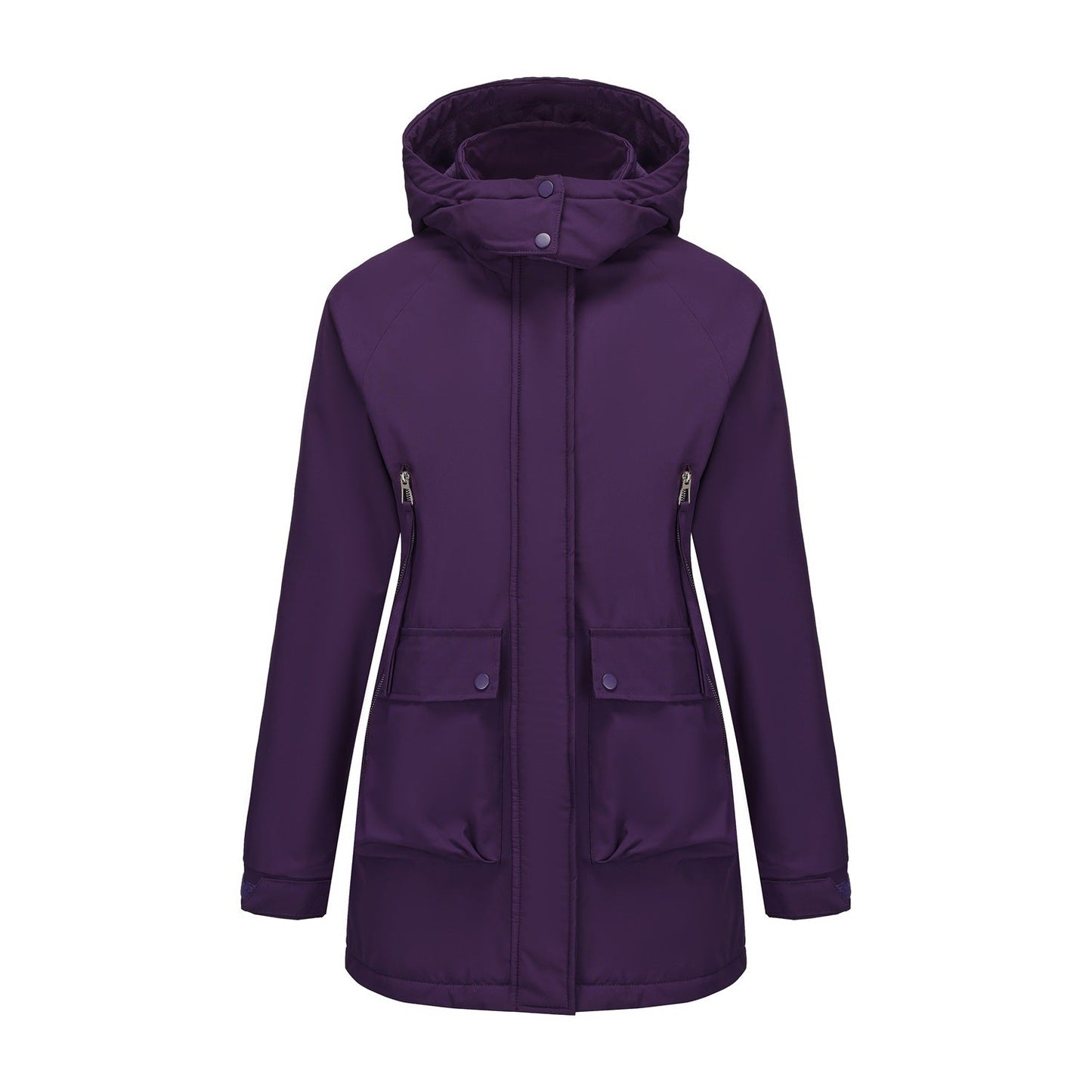 Parka Fleece Padded Coat Shell Jacket Waterproof Lady Fall Winter Coat