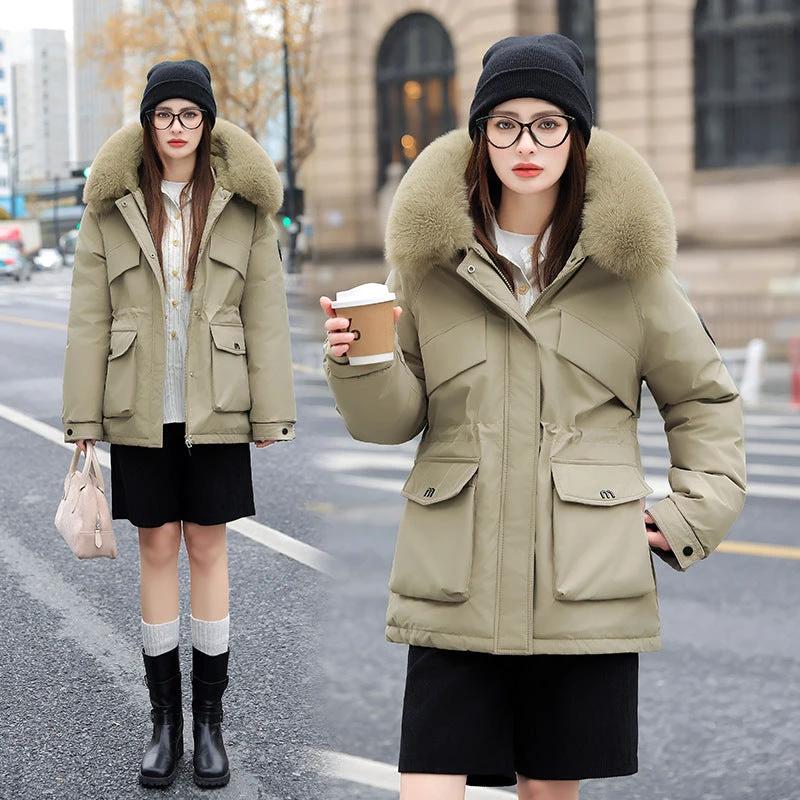 Women's Thickened Fleece-lined Quilted Jacket Cotton Clothes