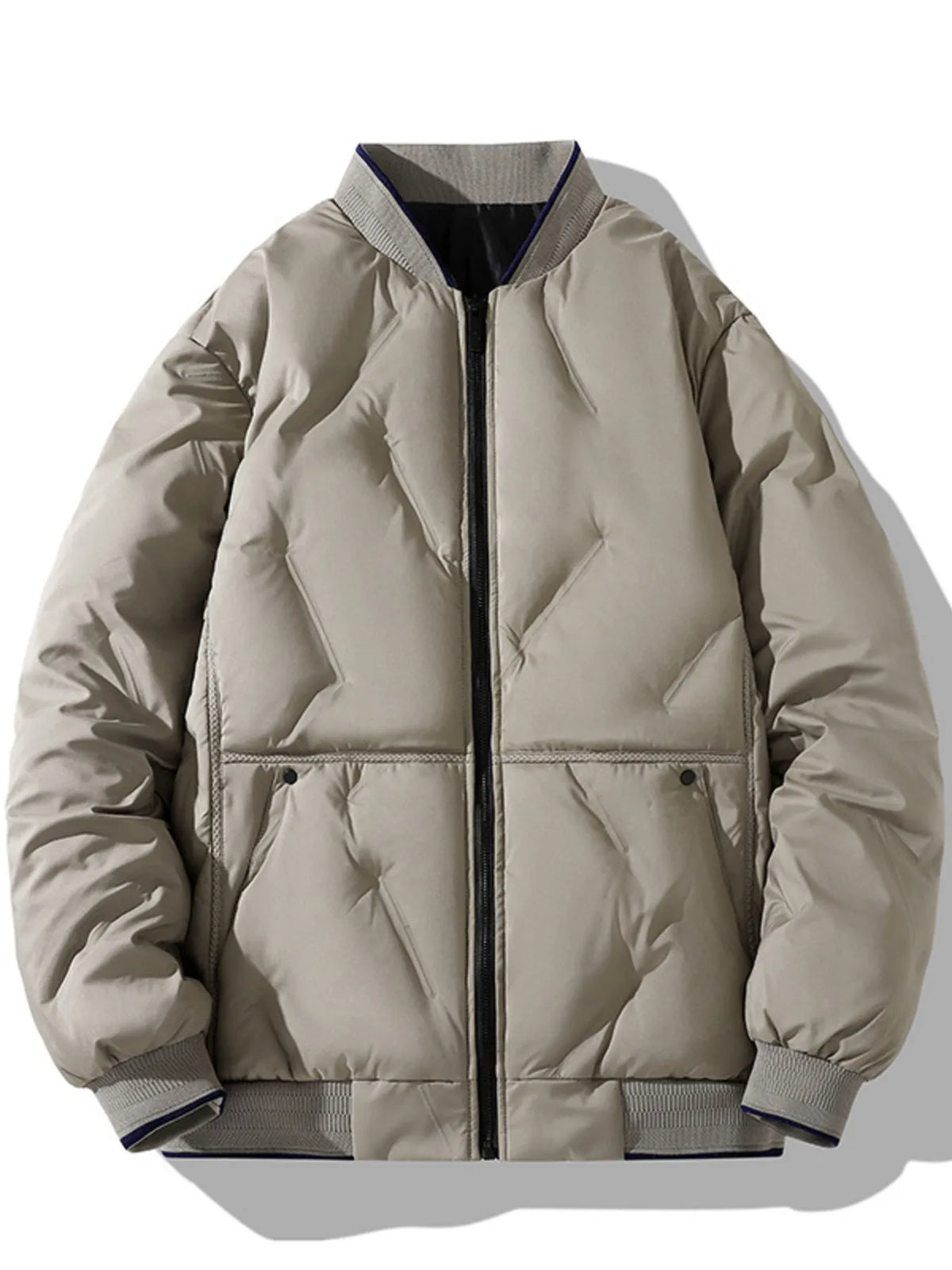Men's Plus Size Quilted Zip Up Jacket
