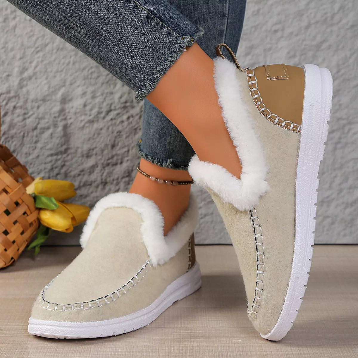Plush-Lined Slip-Ons