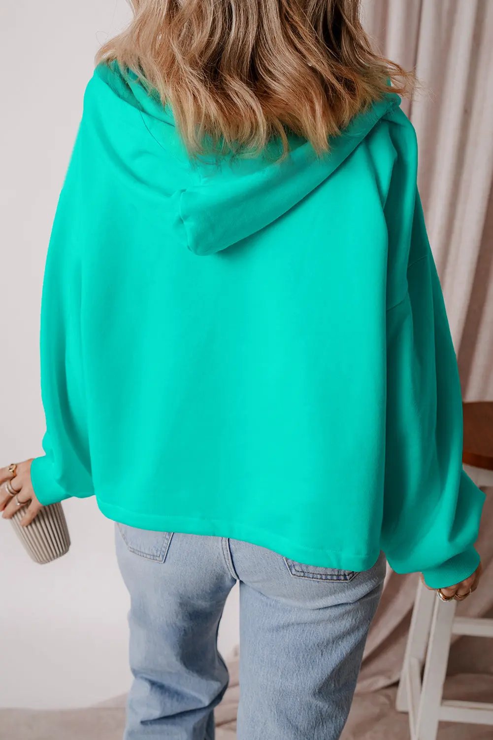 Women's Hoodie - Half Zip Fleece - Cozy Daily Pullover