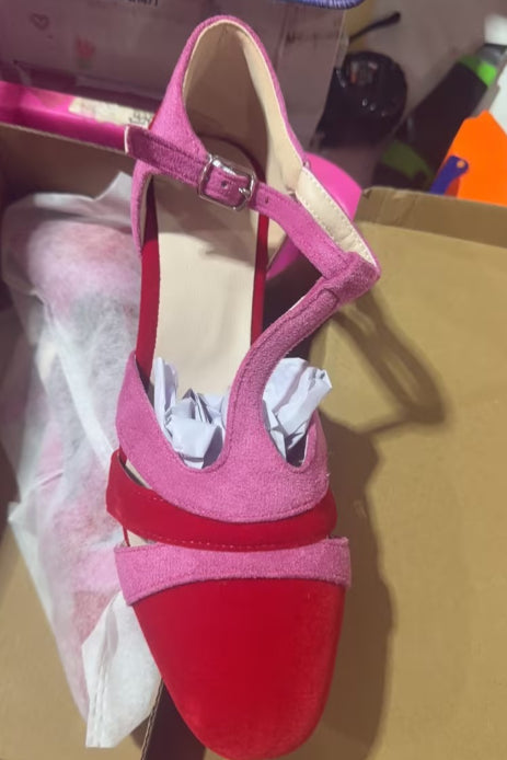 Women's Color-Matching High-Heel Sandals