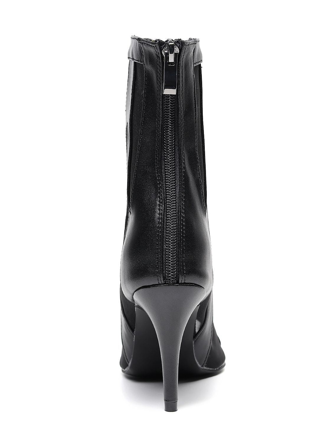 Women's Black High-Heel Ankle Boots Latin Dance