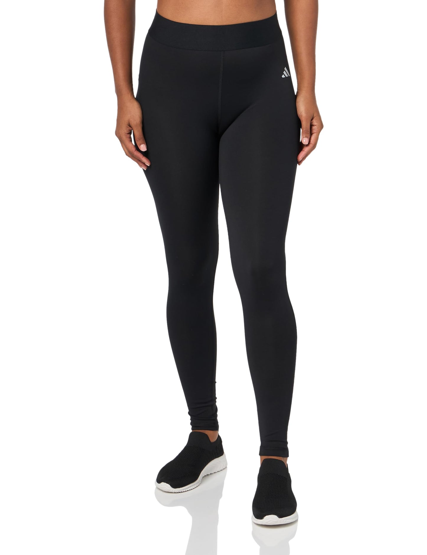 adidas Womens Tall Size Techfit Soccer Long Tights Black