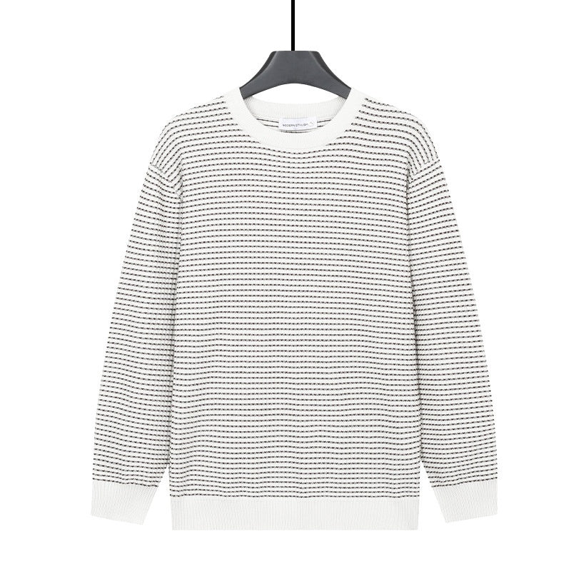 Mens Casual Round-neck Knit Sweater