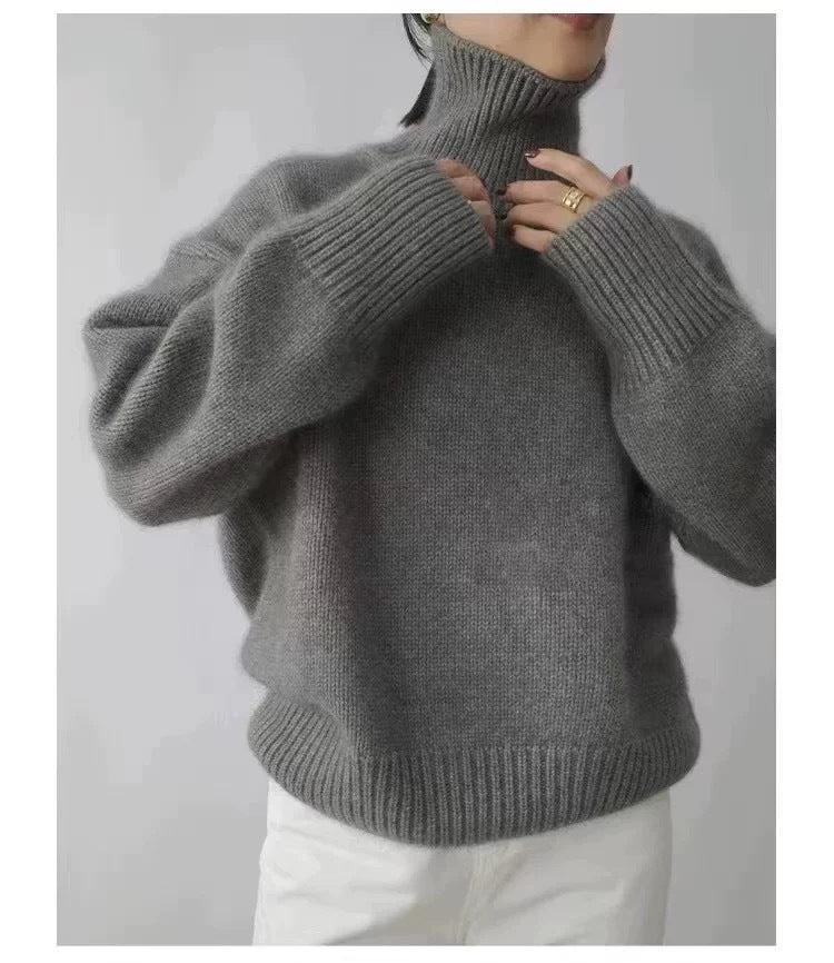 Women's Turtleneck Autumn And Winter Thickening Inner Wear Base Cashmere Sweater Sweater