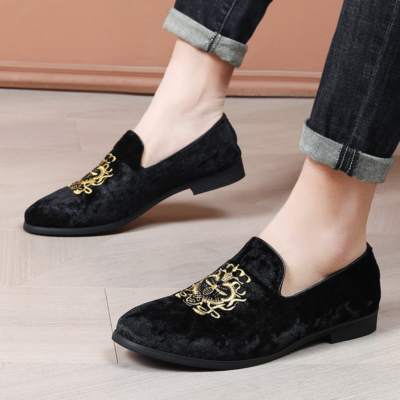 Men's Embroidered Slip-on Loafers