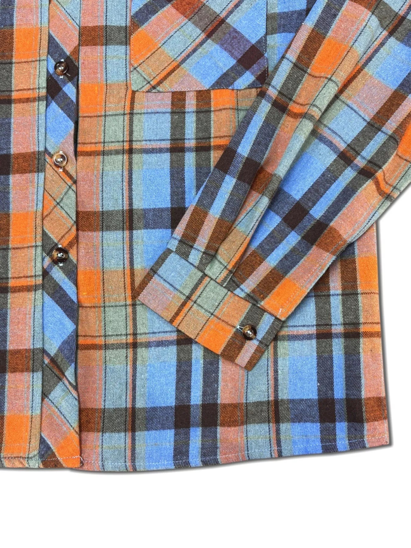Plaid Button-Up Long Sleeve Shirt