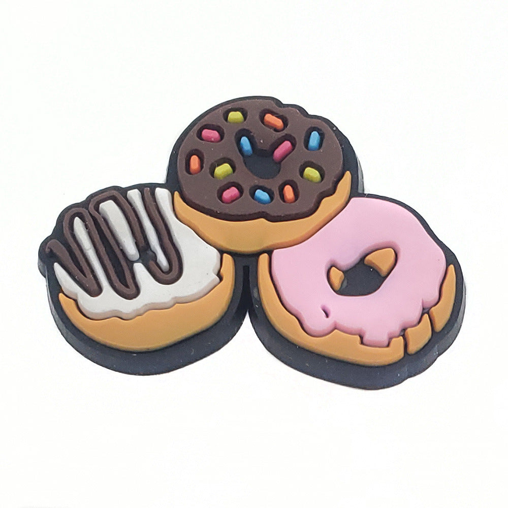 Cartoon Food Hole Shoes Shoe Ornament Shoe Buckle PVC Eva Sandals Decorative Accessories