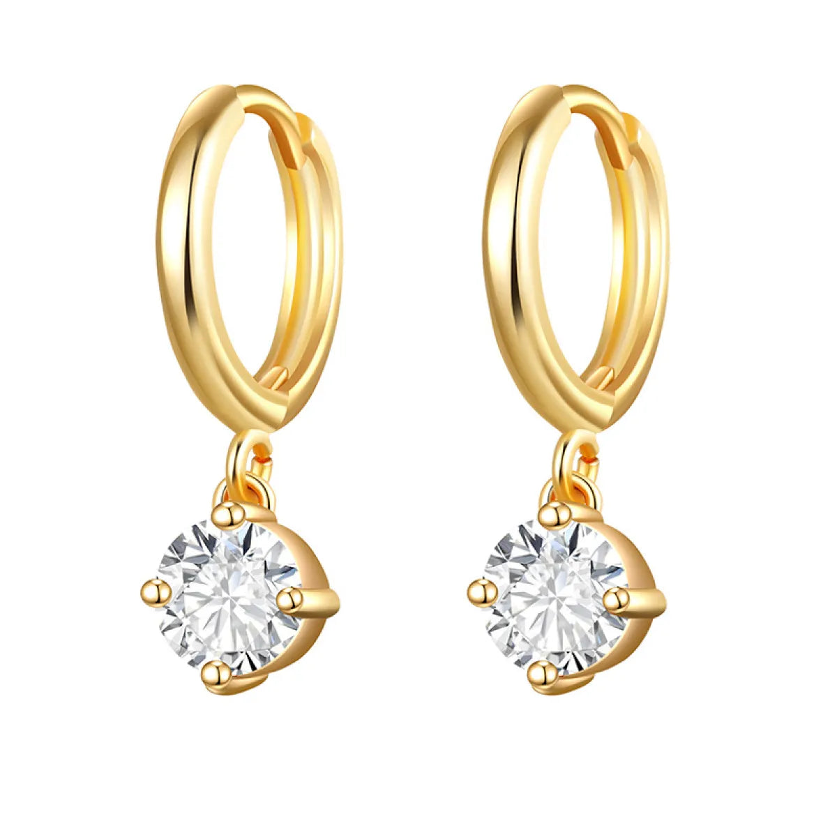 Pendientes de oro blanco con forma de corazón y diamantes