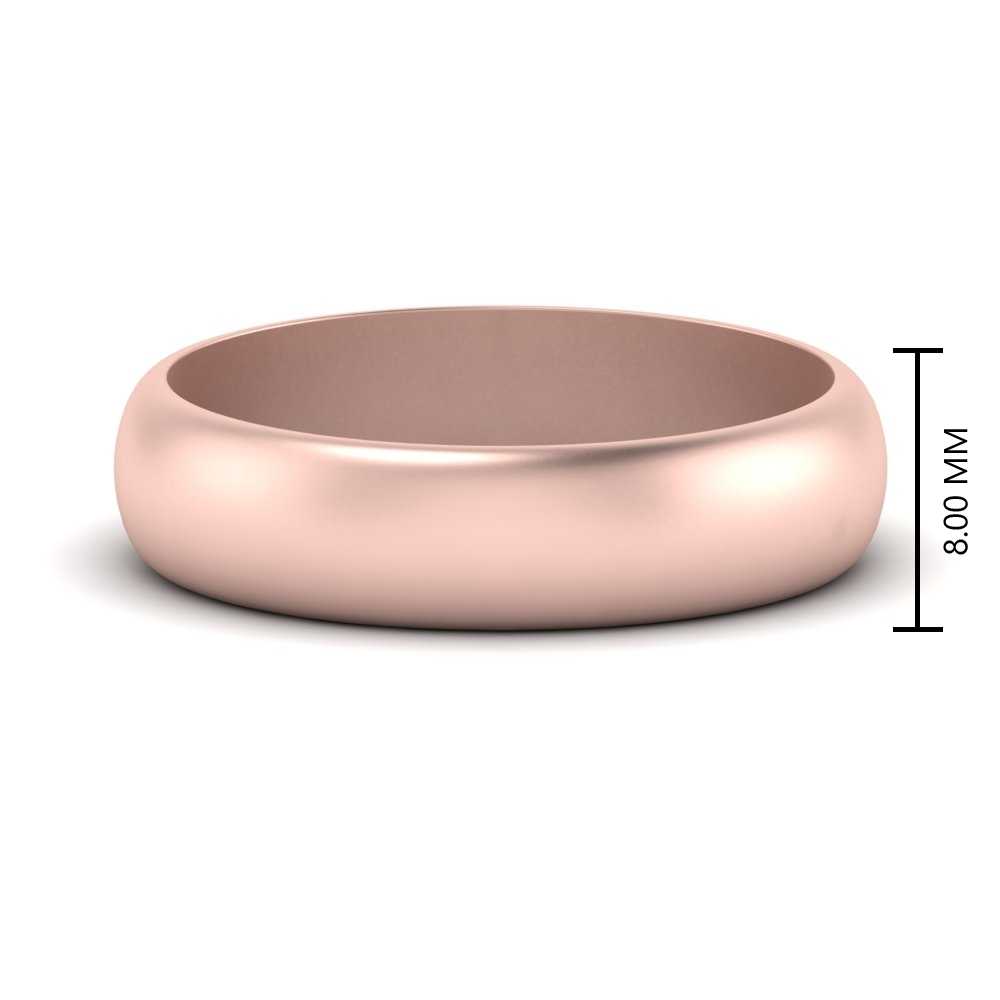 Low Dome 6mm Men Wedding Band