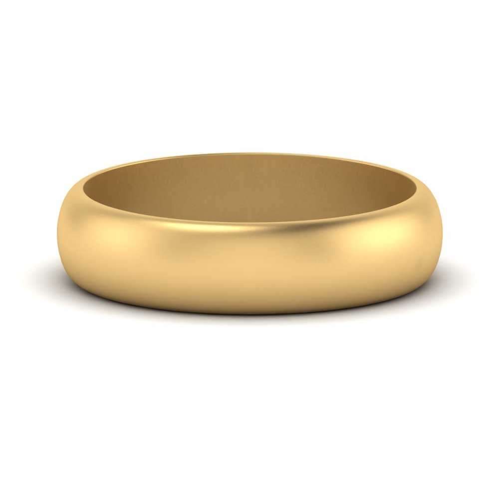 Low Dome 6mm Men Wedding Band