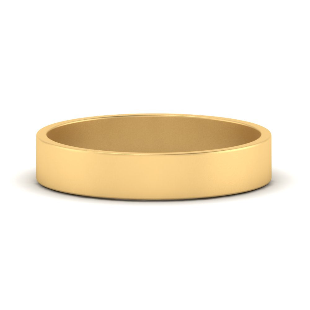 5 mm Flat Gold Wedding Band