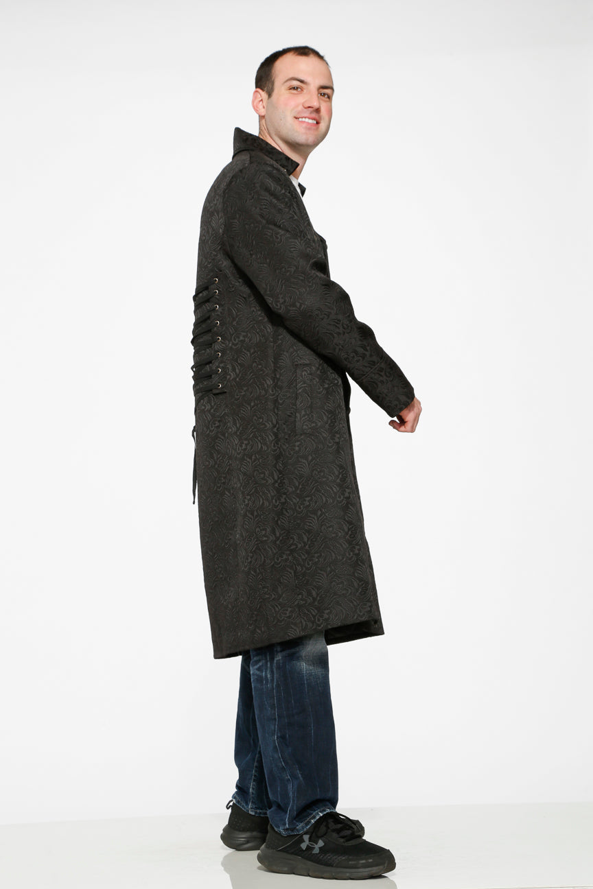 80010 Abrigo Garrick negro para hombre