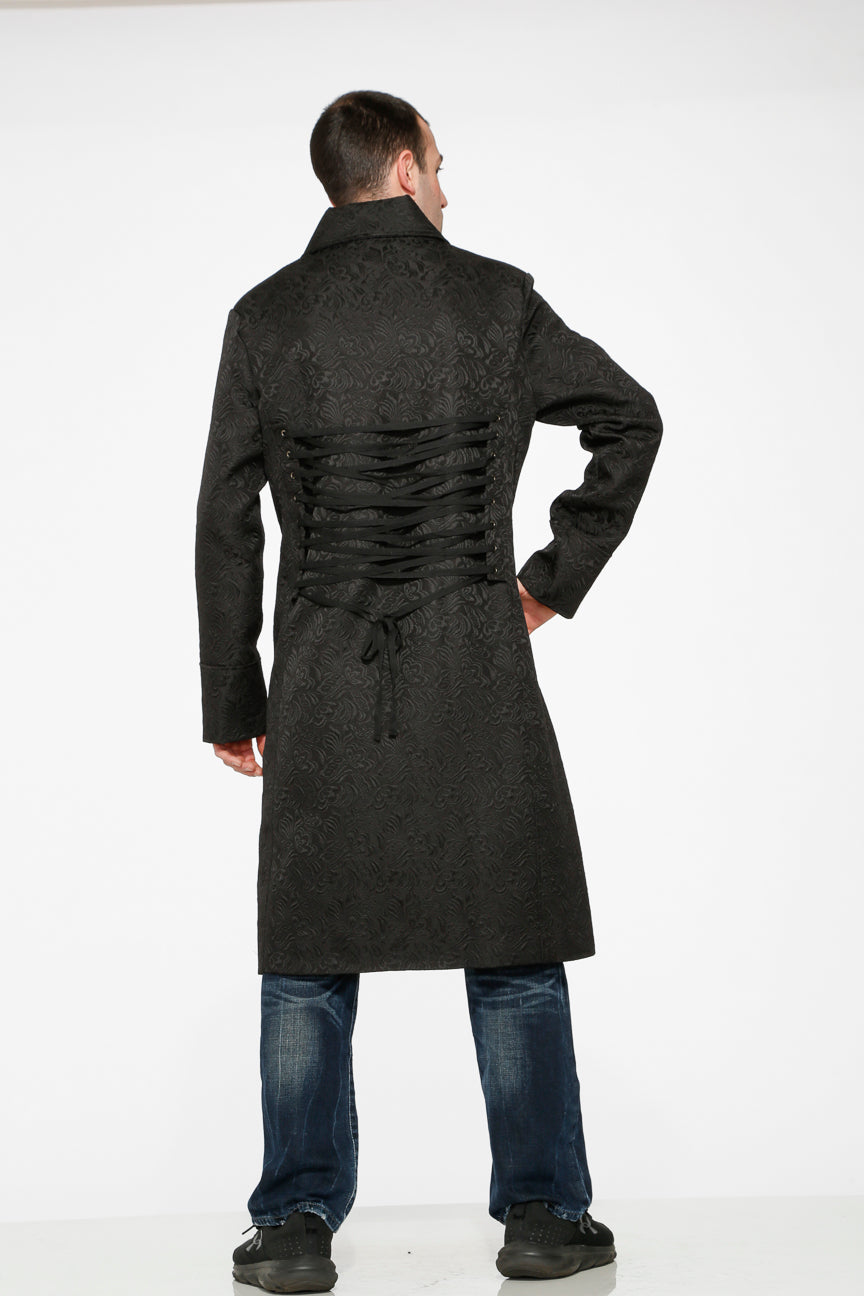 80010 Abrigo Garrick negro para hombre