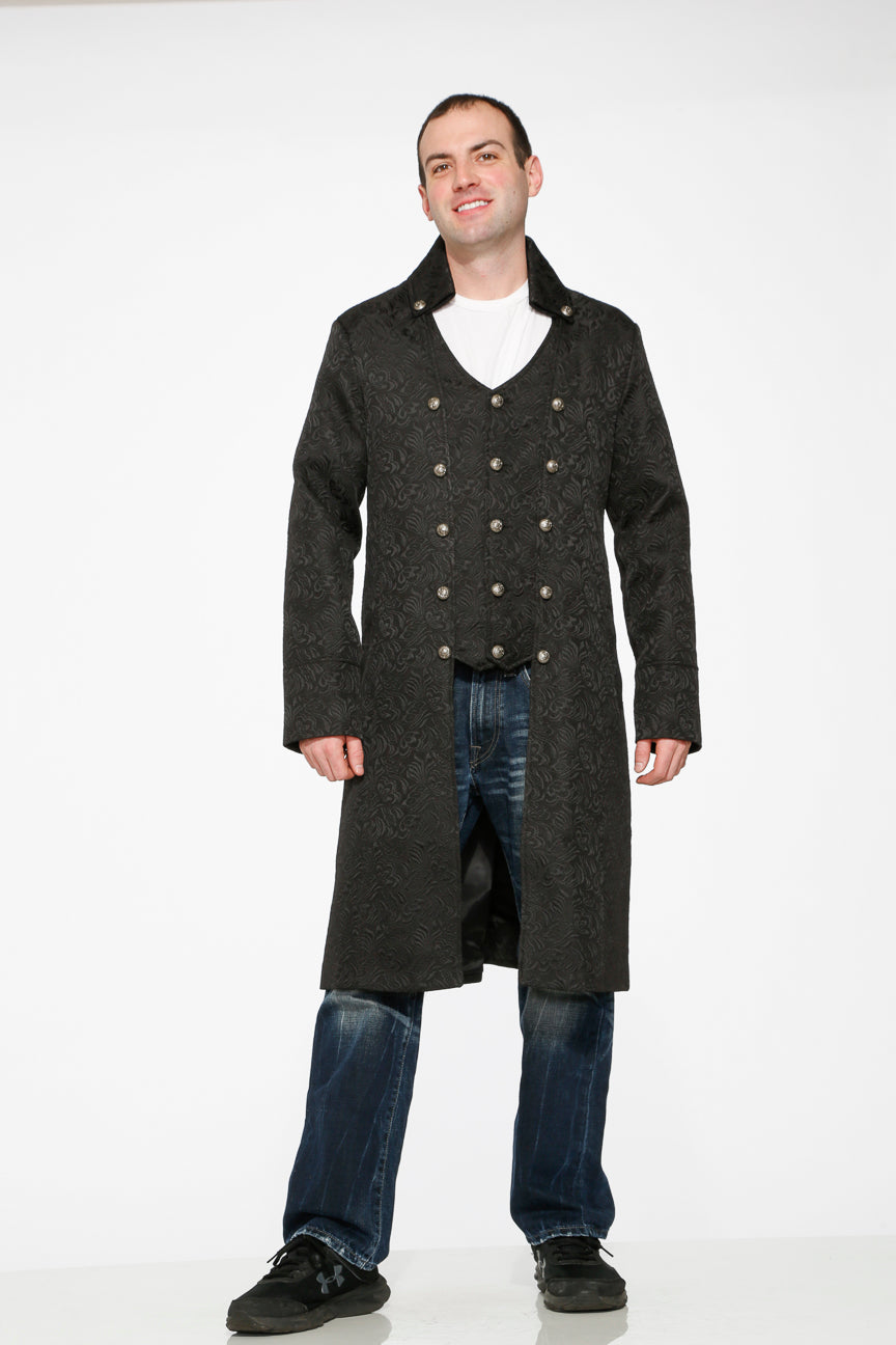 80010 Abrigo Garrick negro para hombre