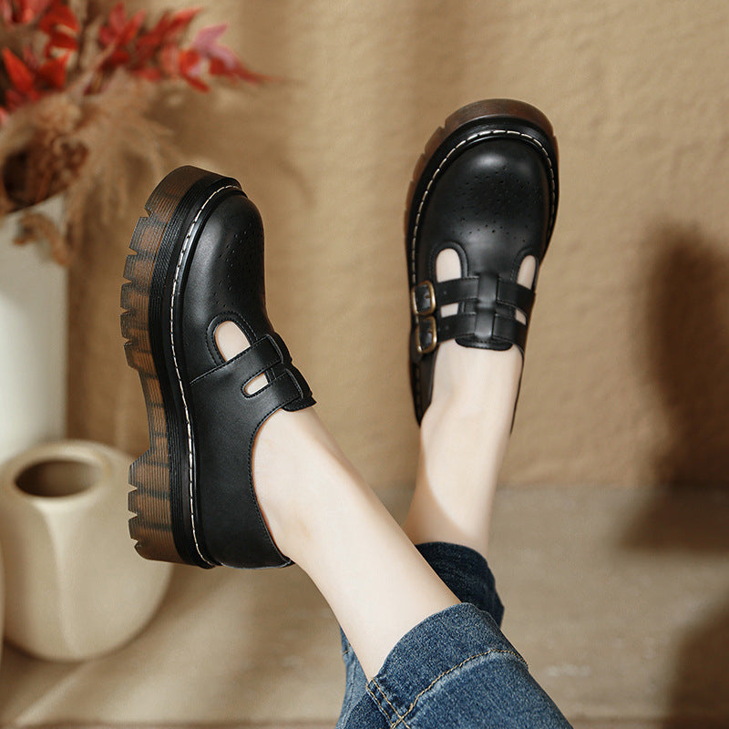 College-style Carved Brogue Platforms