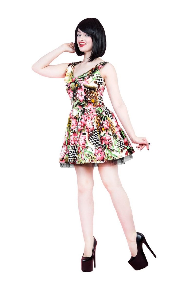 8004 Alice Pink Lily Mini Dress