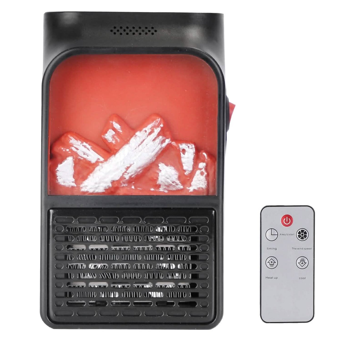 800w Plug-In Space Heater Wall Outlet with 360° Rotatable Plug