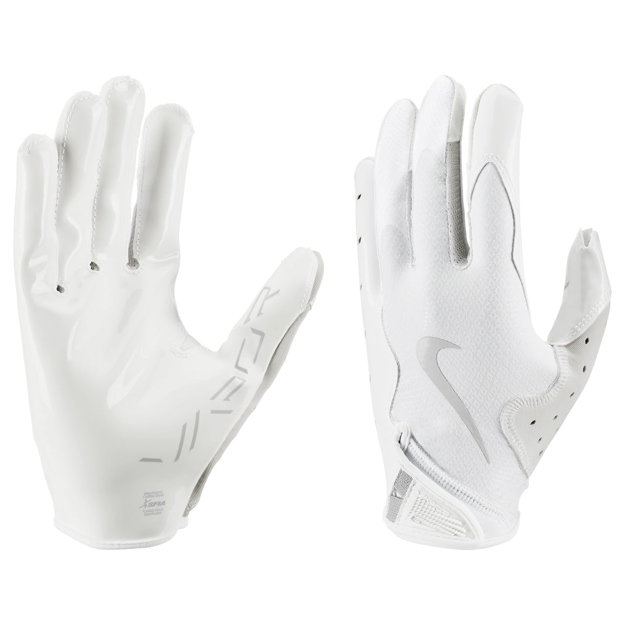 Nike Vapor Jet 8.0 Football Gloves White | White | Platinum Medium