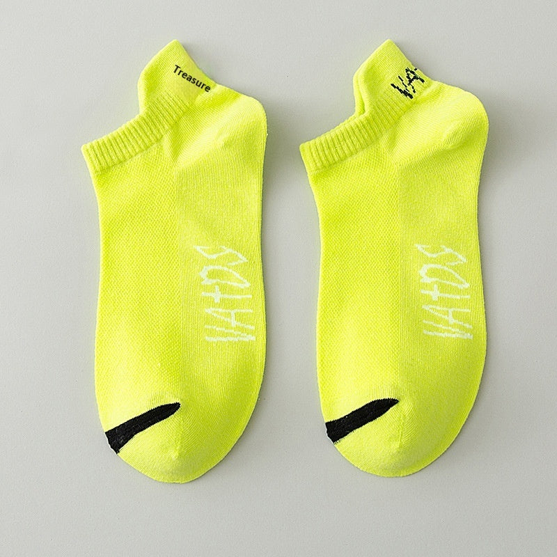 Season Thin Absorb Sweat Short Mesh Breathable Pure Cotton Man's Sports Socks