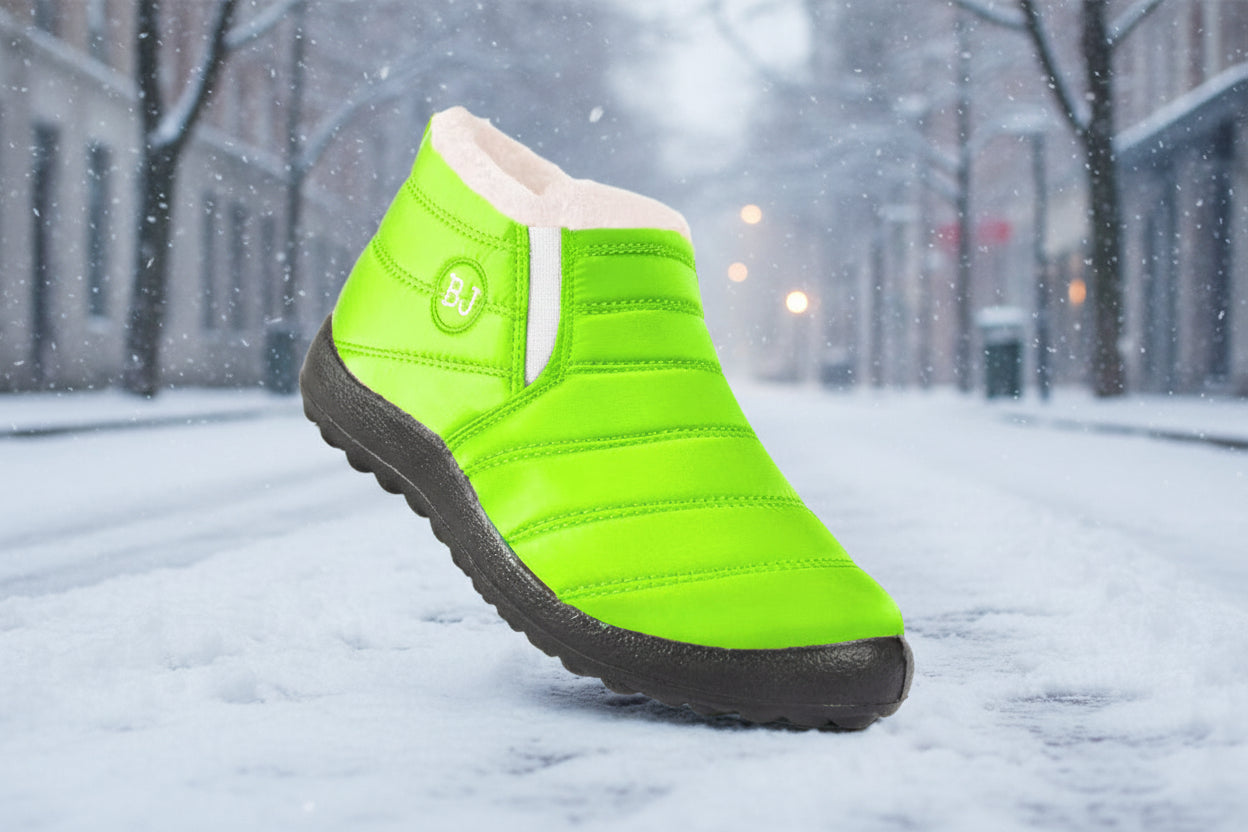 Botas de algodón cálidas y ligeras con acolchado para mujer – Botines de invierno antideslizantes para exteriores