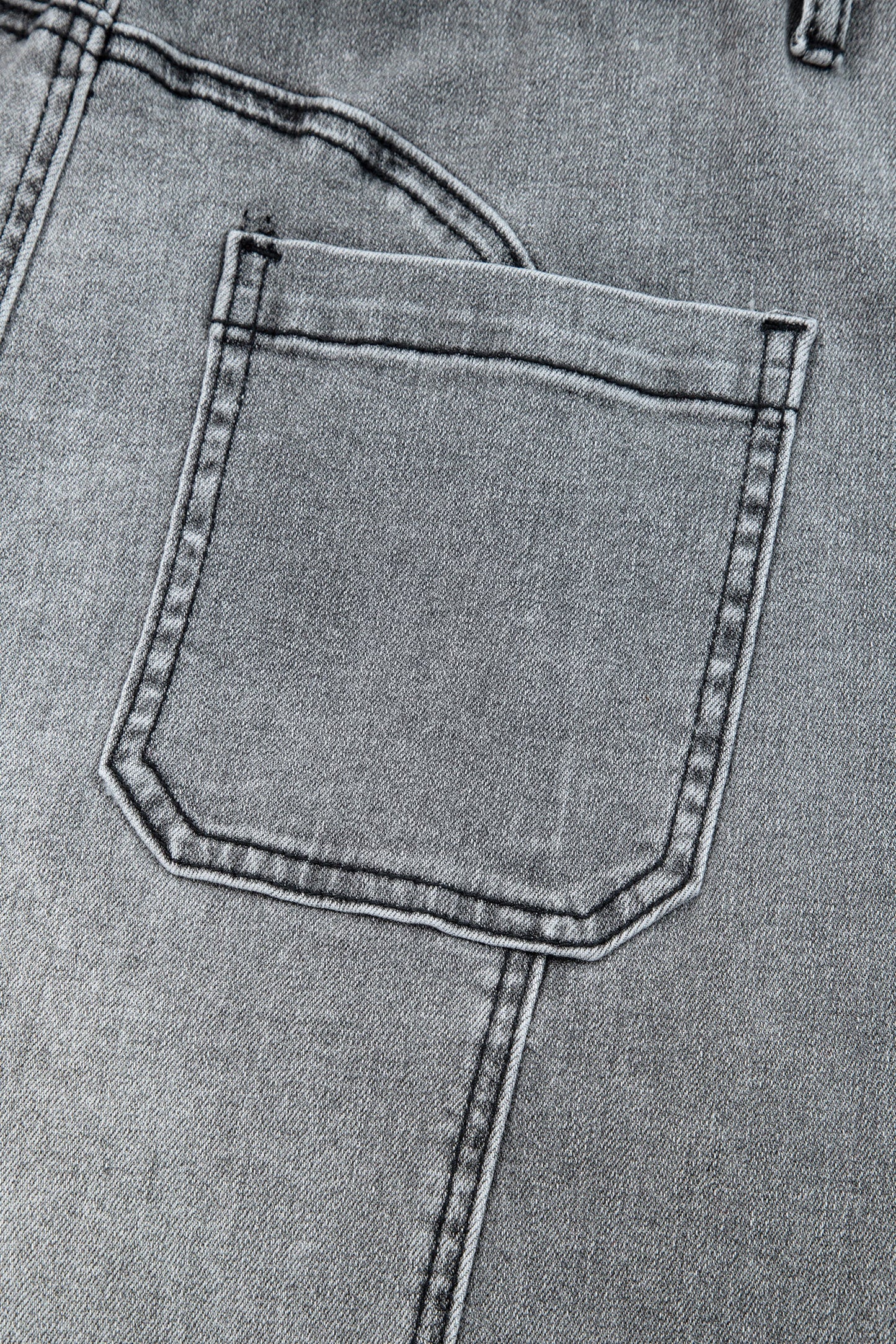 Pantalones vaqueros de pierna ancha con cordón azul de Prusia, detalle de costura y dobladillo sin rematar