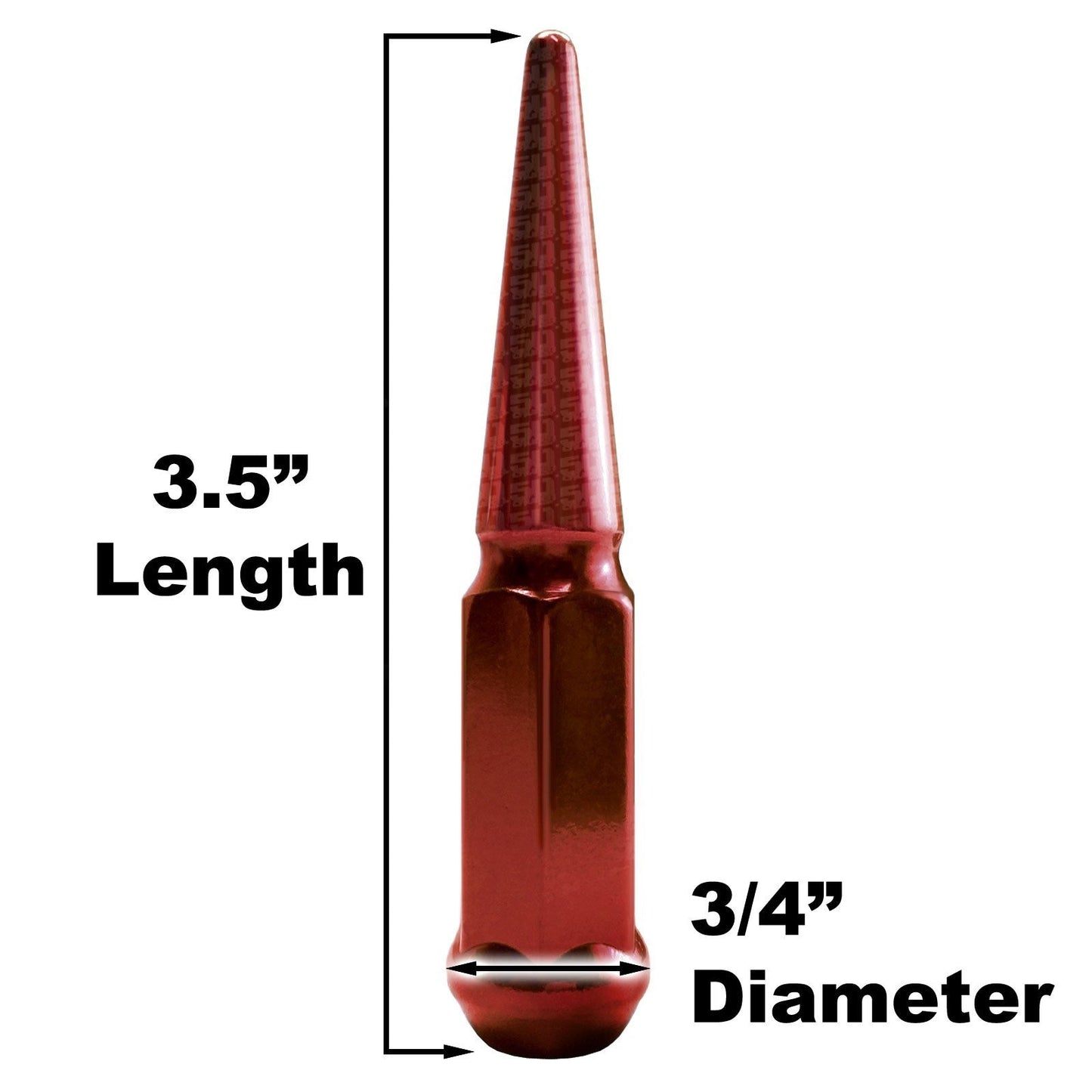 4pc 3.5in Spike Lug Nuts