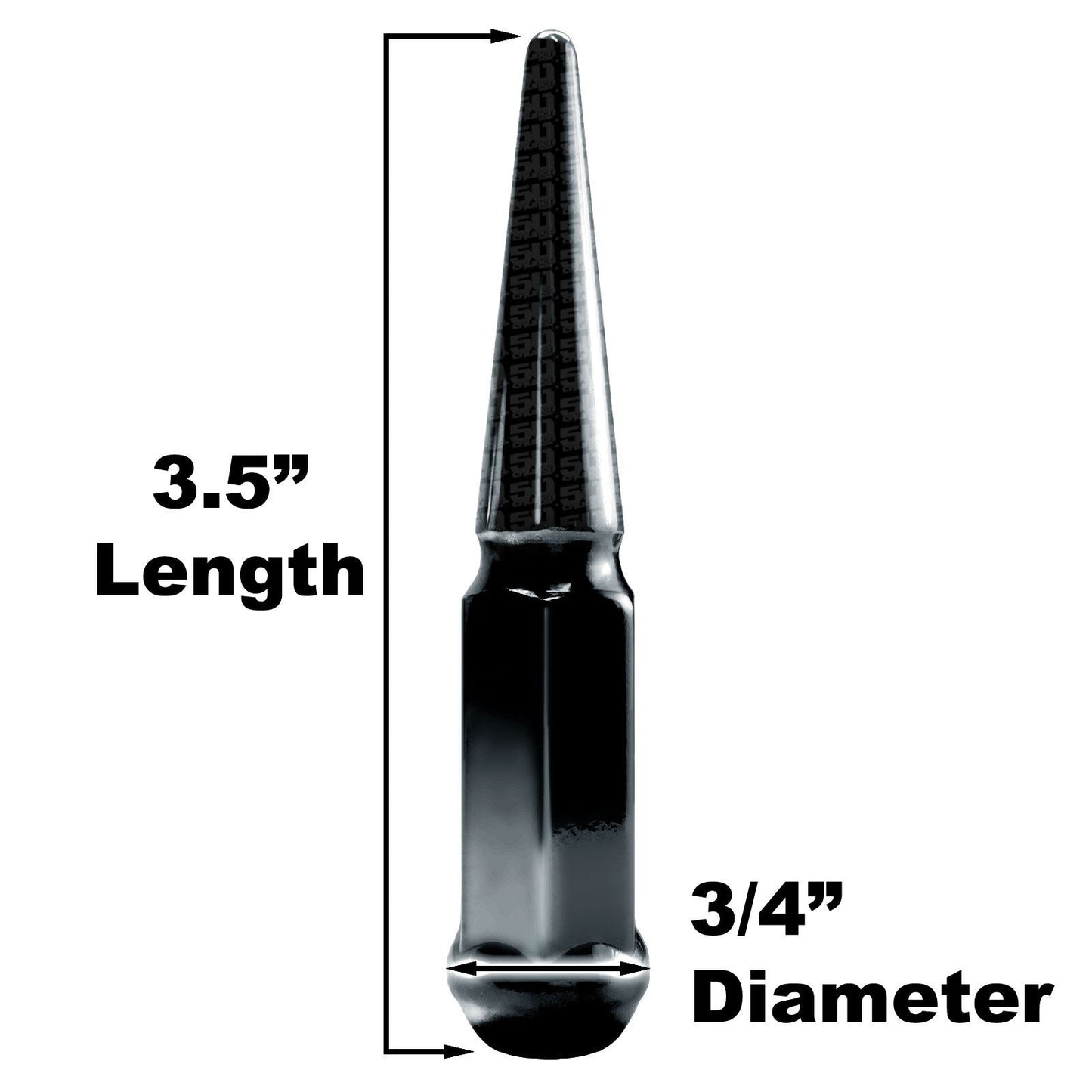4pc 3.5in Spike Lug Nuts