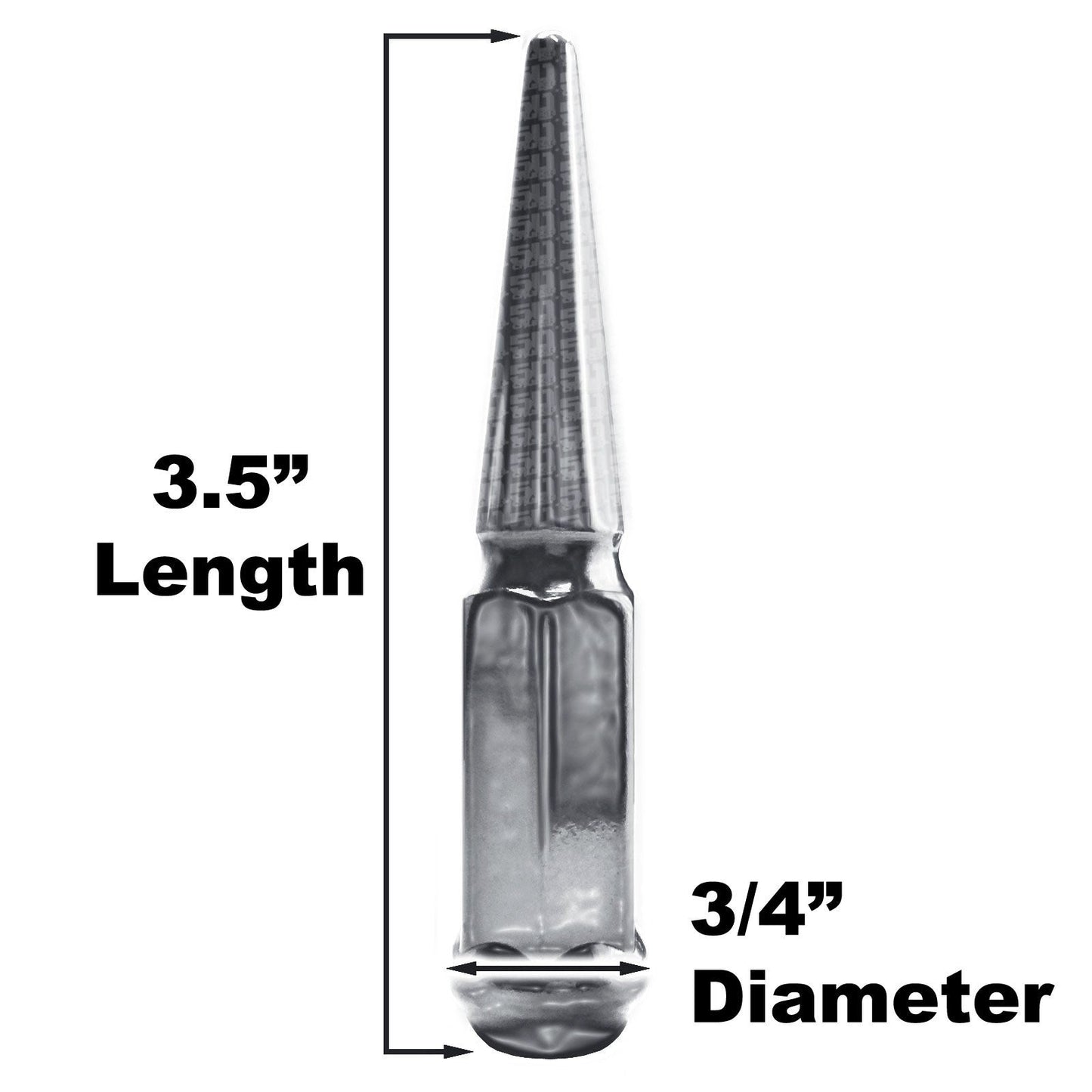 4pc 3.5in Spike Lug Nuts