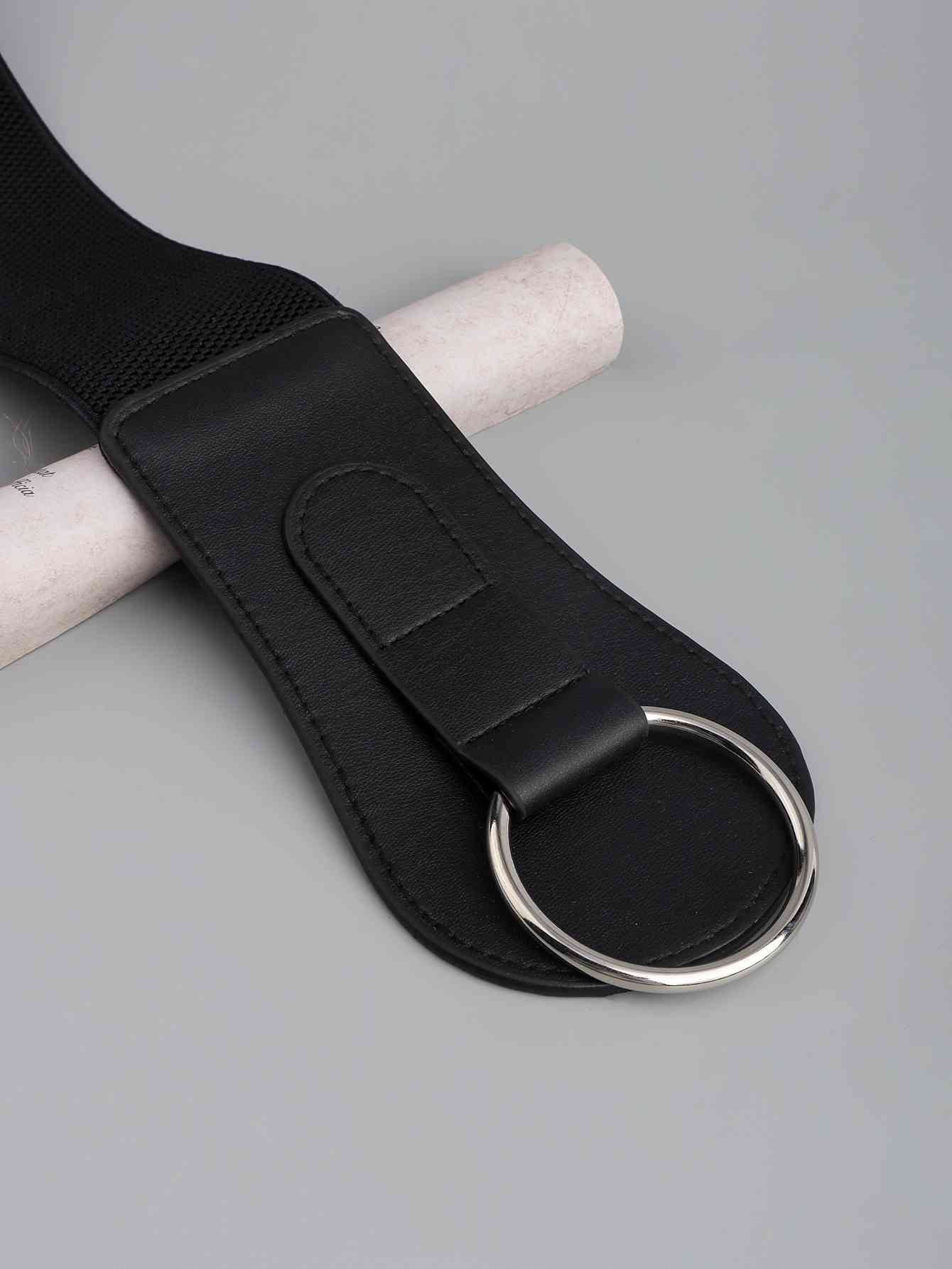 Elegant Fashion PU Elastic Wide Belt – Adjustable Comfort Fit See size chart under “more details”