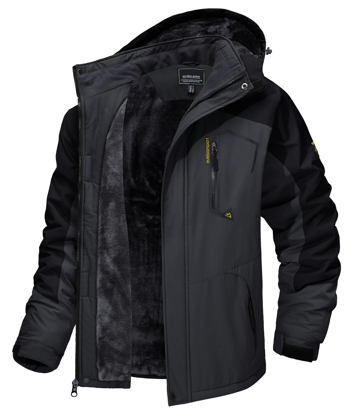 Outdoor Waterproof Winter Jacket Detachable Hat