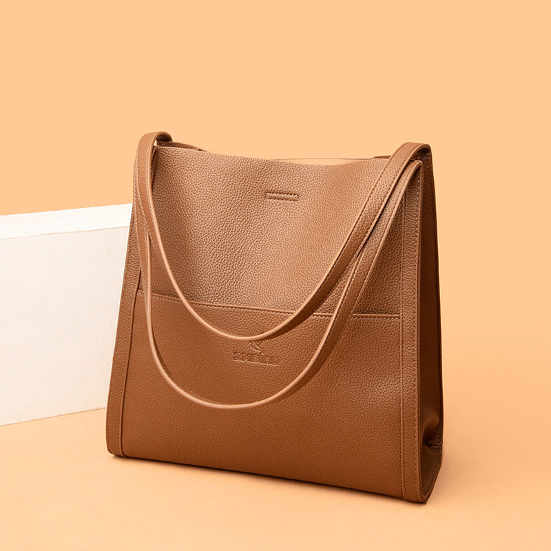 Women's Solid Color Large Capacity Crossbody Bag
