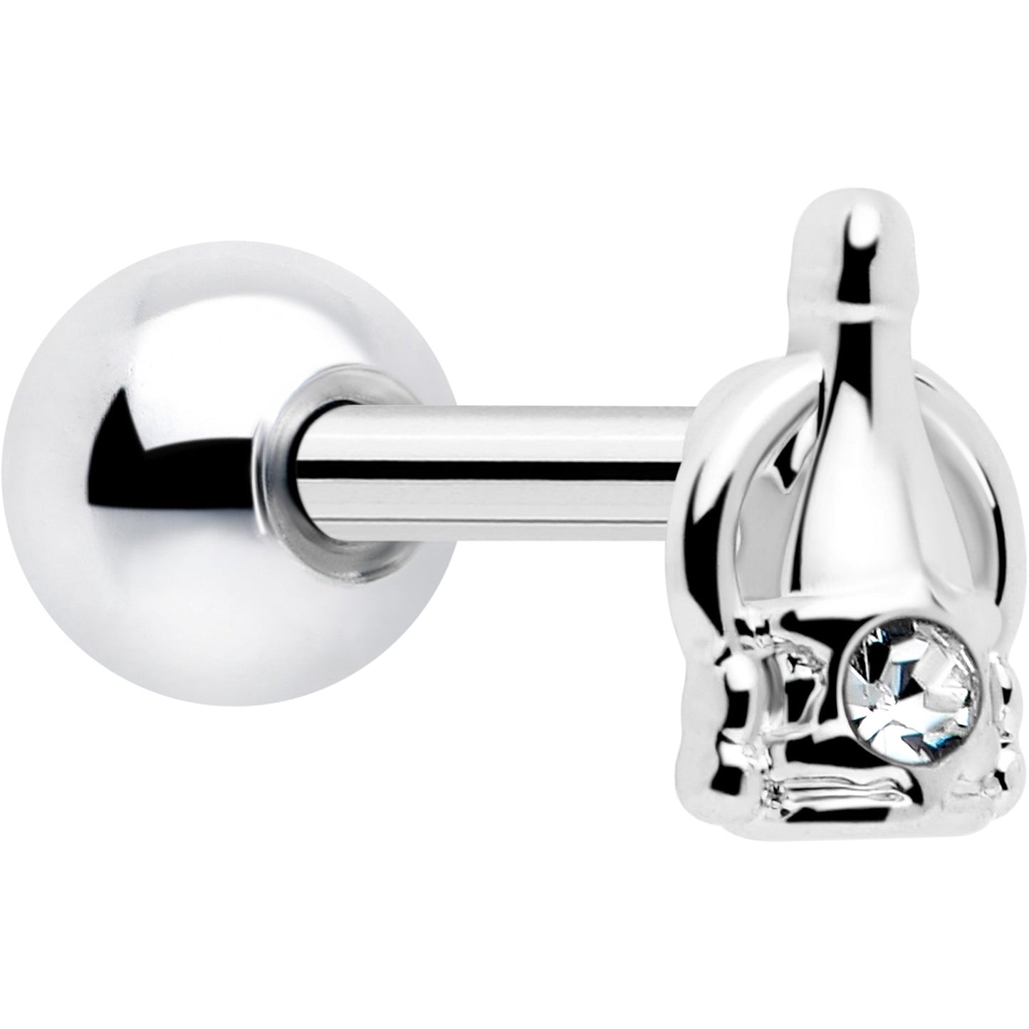 16G 1/4 Clear Gem Champagne Dreams Cartilage Tragus Earring