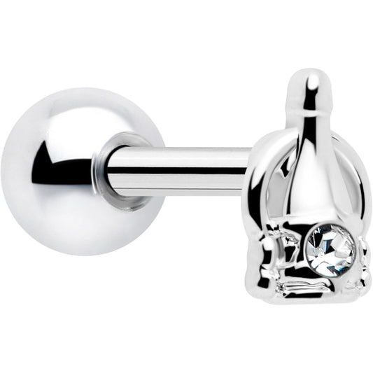 16G 1/4 Clear Gem Champagne Dreams Cartilage Tragus Earring