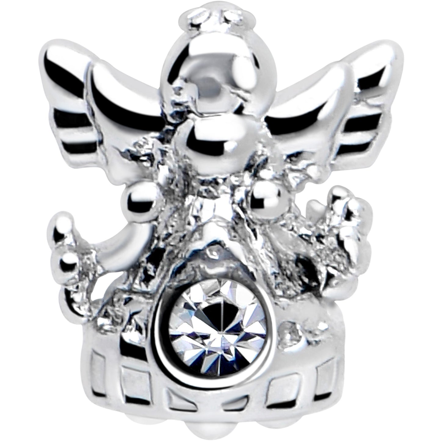 16G 5/16 Clear CZ Gem Fabulous Angel Labret Monroe Tragus