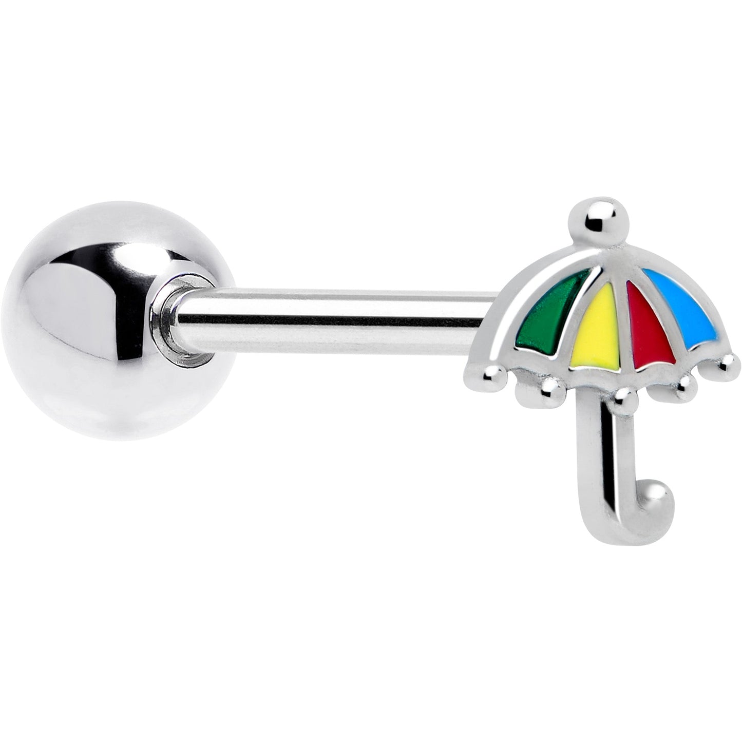 Colorful Umbrella Barbell Tongue Ring