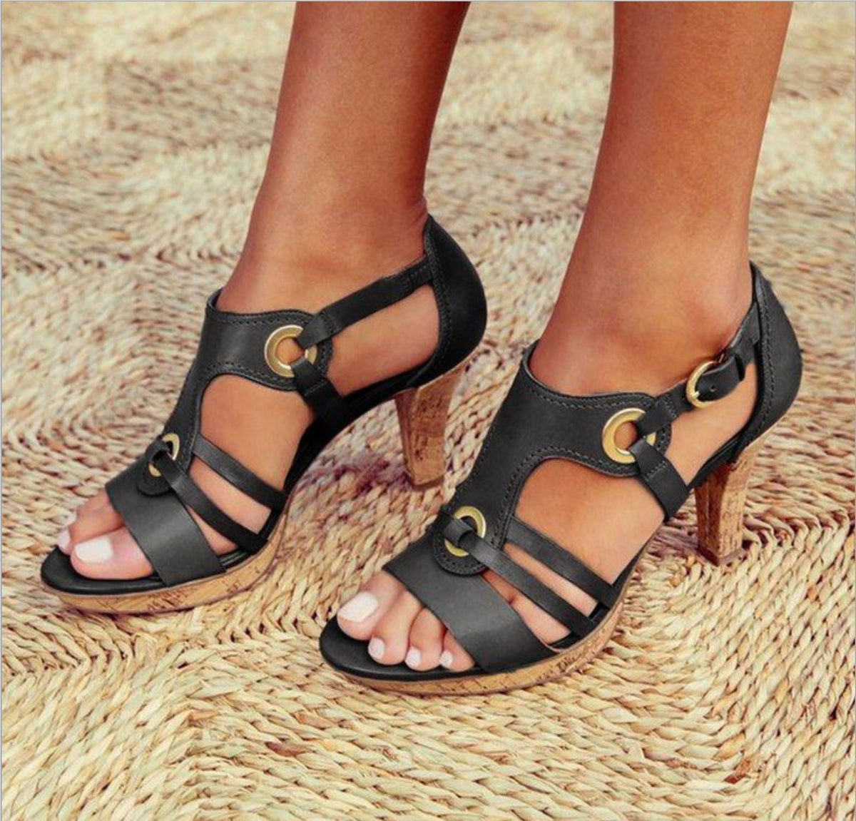 Women's Solid Color Fish Mouth Shoes