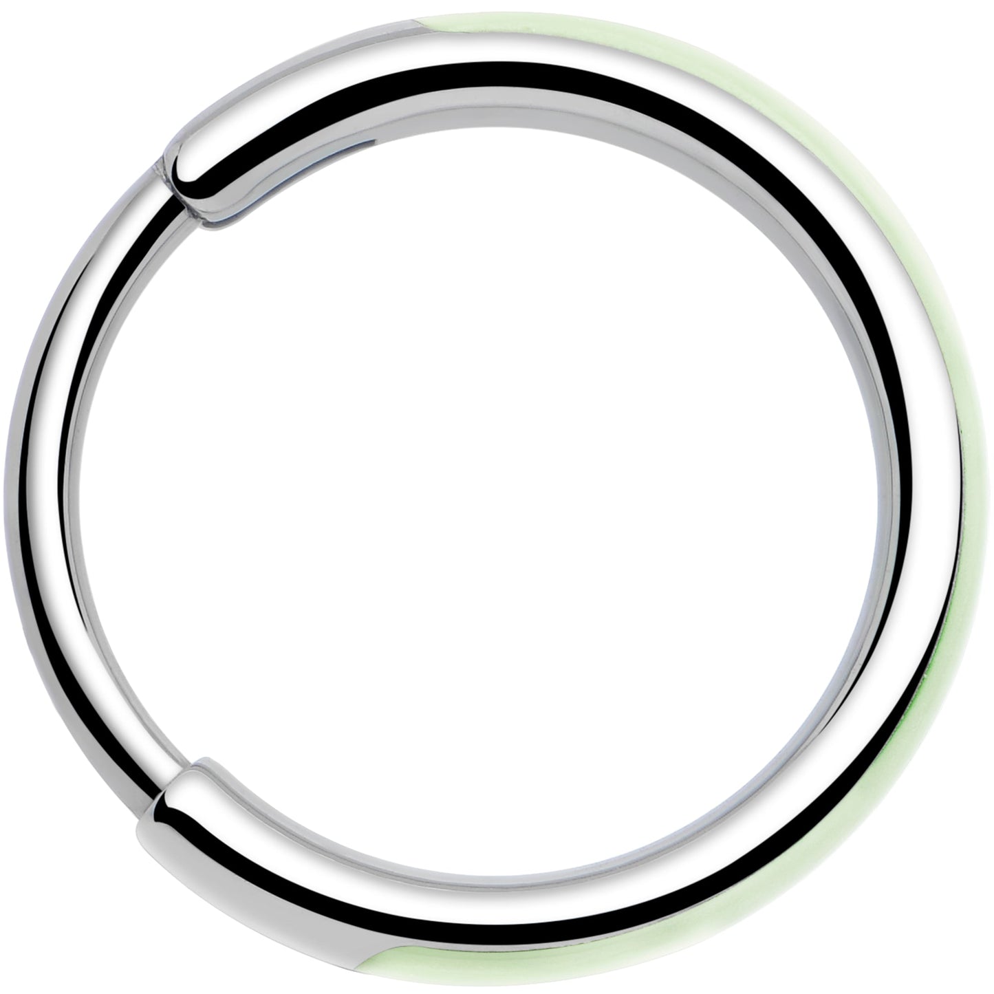 20G Implant Grade Titanium  Glow in the Dark Hinged Segment Nose Hoop