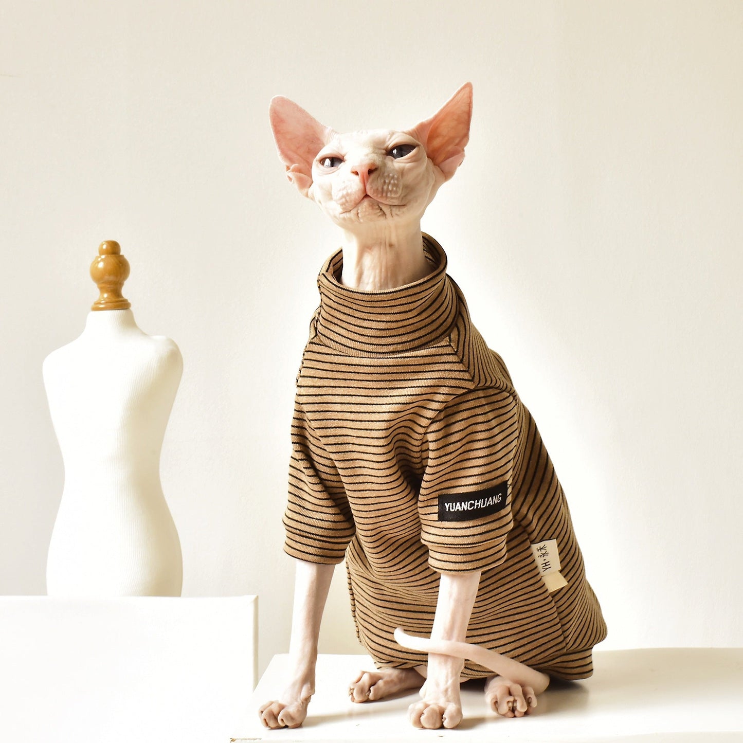 Vintage Knit Striped Inner Layer for Winter Warmth