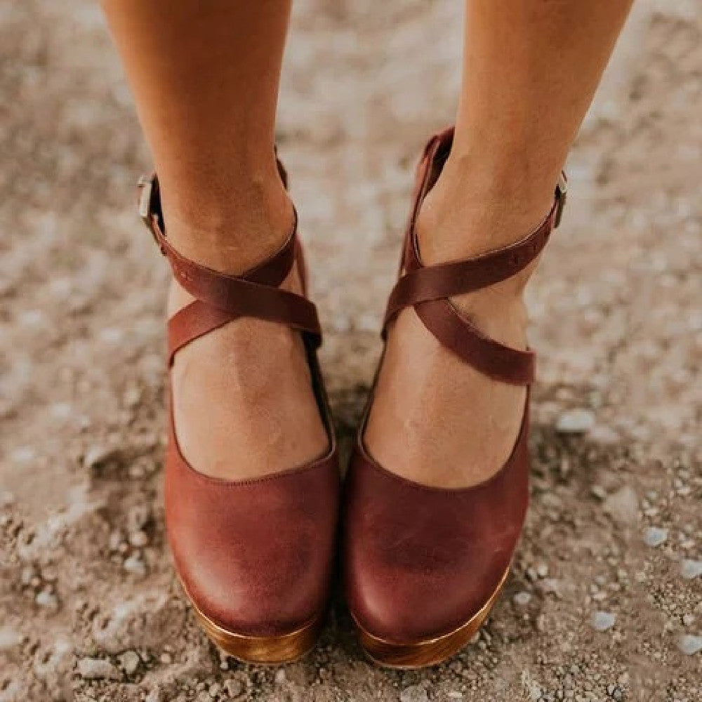 Chunky Heel Platform Sandals
