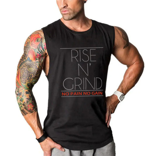 Men's Summer Cotton Sleeveless Gym Tank Top