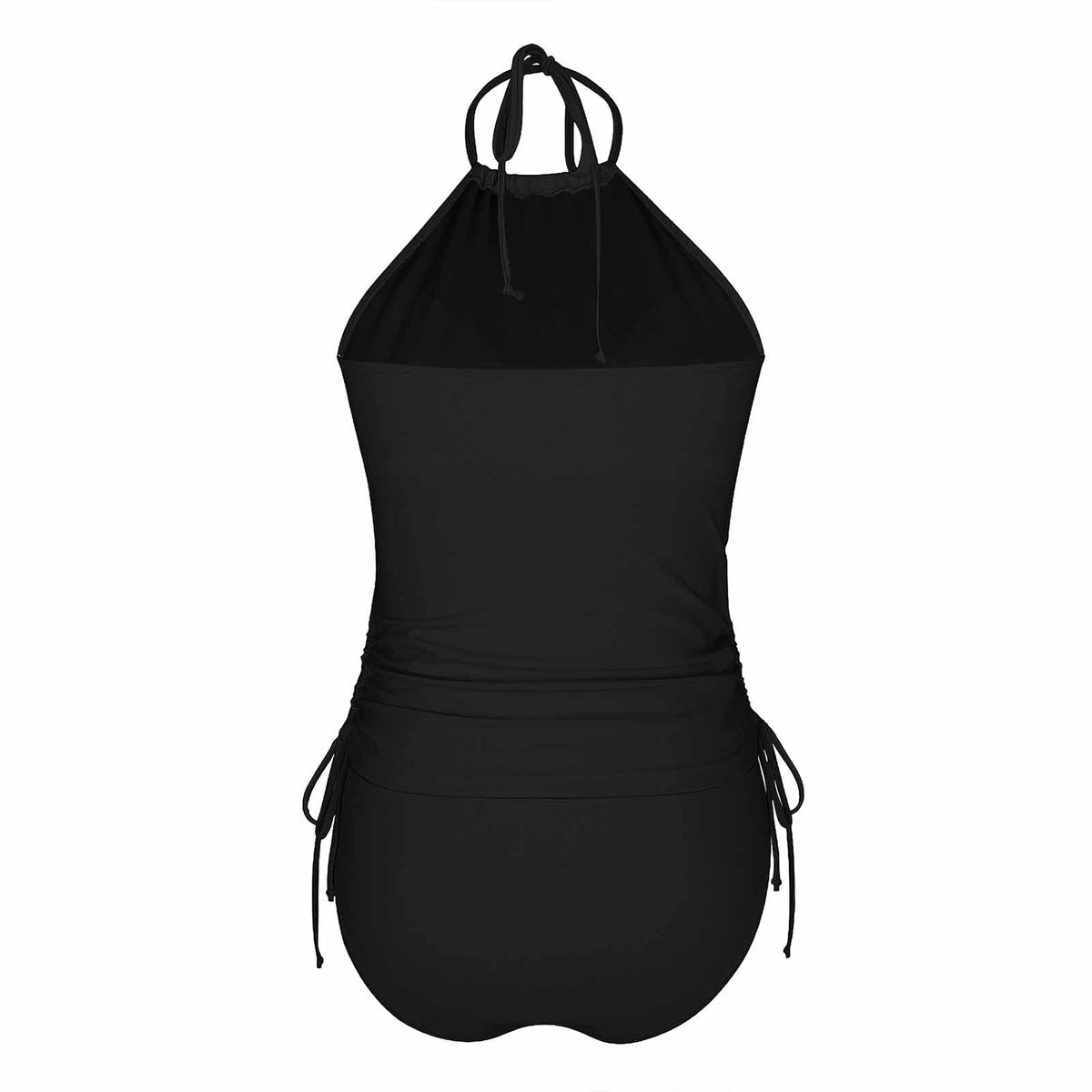 Floral LOVE Halter High Neck 2-Piece Swimsuit Set for Women (Front Printing)