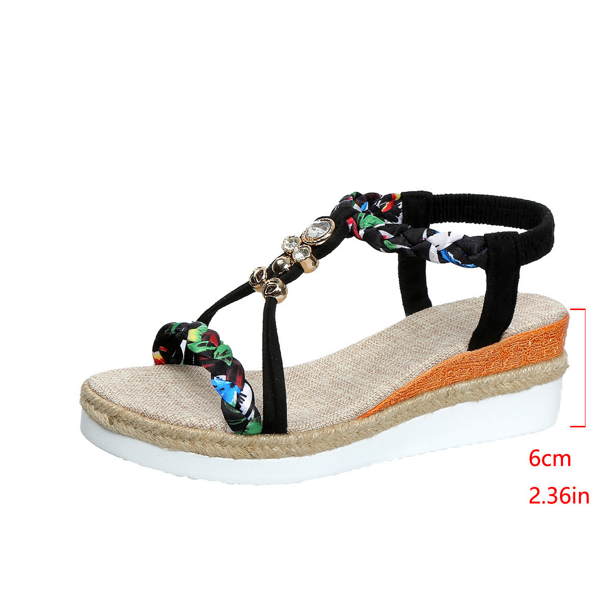 Women's Round-Toe Flat Bottom Wedge Loafers With Sandals