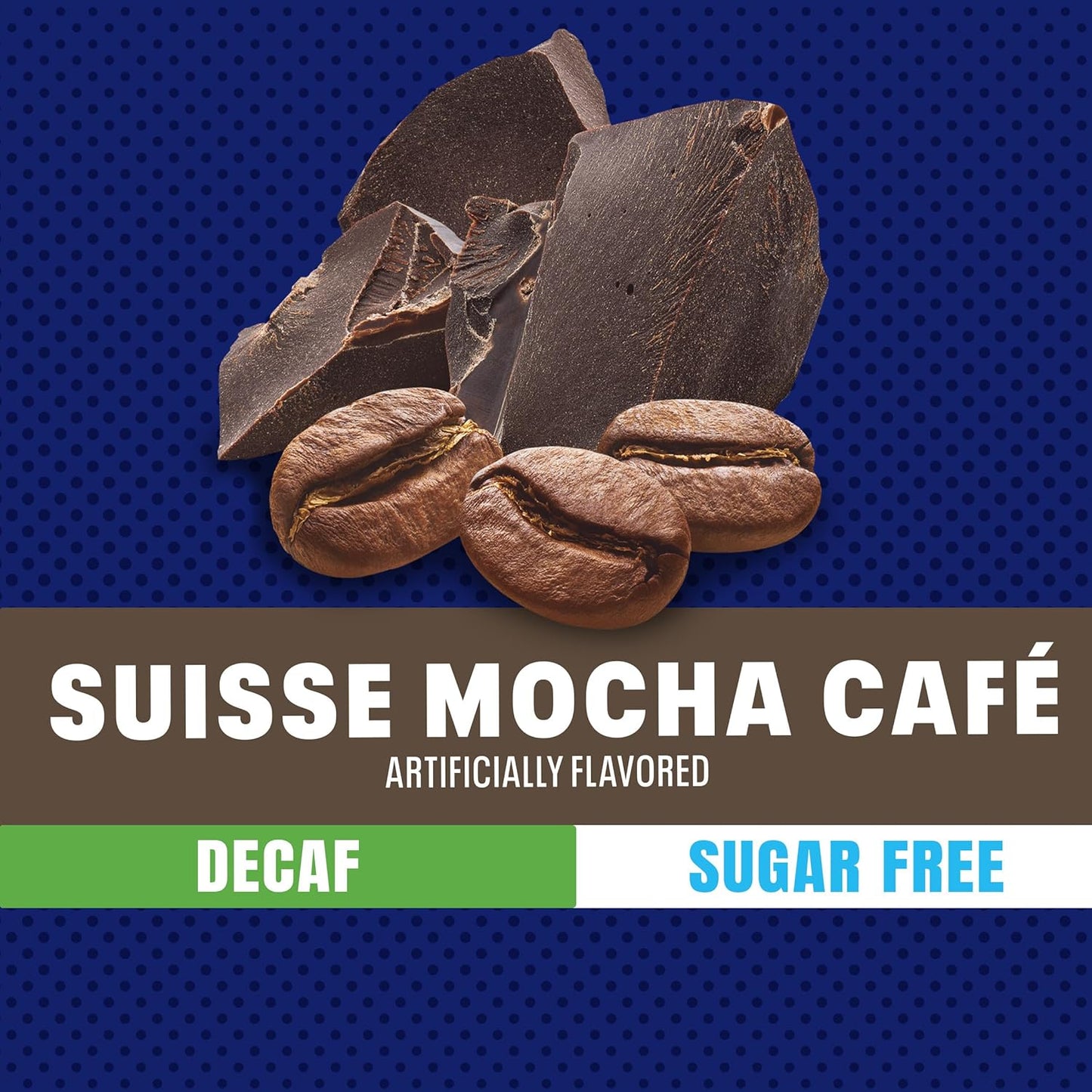 Maxwell House Instant Cafe-Style Beverage Mix, Decaf and Sugar Free, Easy to Prepare, 1 Canister, for Quick Morning Coffee or Afternoon Treat, Suisse Mocha Cafe, Kosher Dairy, 4.4 oz