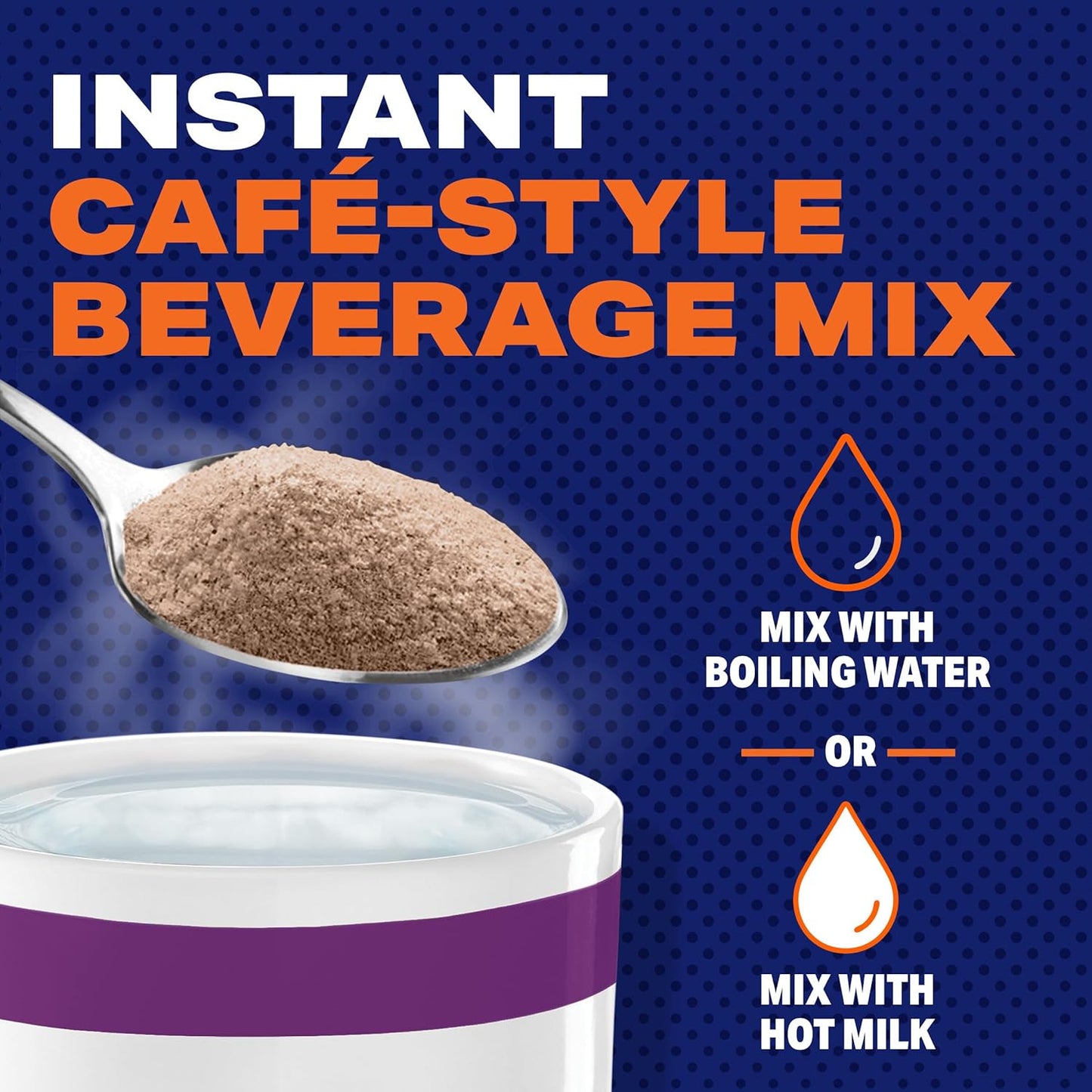 Maxwell House Instant Cafe-Style Beverage Mix, Easy to Prepare, 1 Canister, for Quick Morning Coffee or Afternoon Treat, Cafe Francais, Kosher Dairy, 7.6 oz