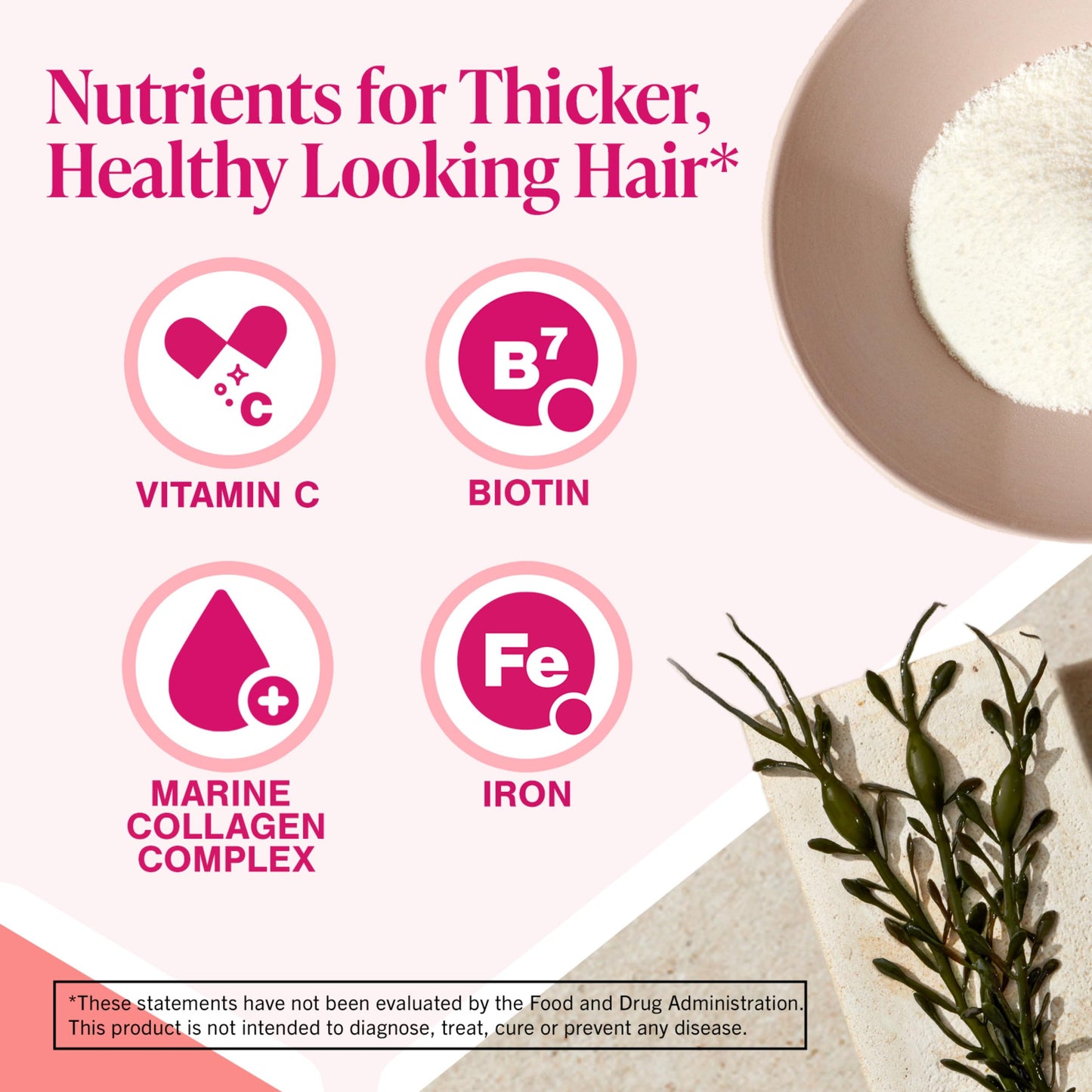 Suplementos Viviscal para el crecimiento del cabello para mujeres, para un cabello más grueso y voluminoso, nutre el cabello fino y con caída, con complejo de colágeno patentado, 180 tabletas, suministro para 3 meses