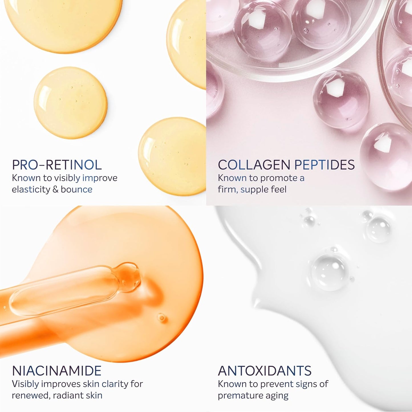 Dove Cream Serum Pro-Retinol + Firming for Elasticity and Firmness, with Collagen Peptides, Niacinamide and Antioxidants Lotion, 8 oz