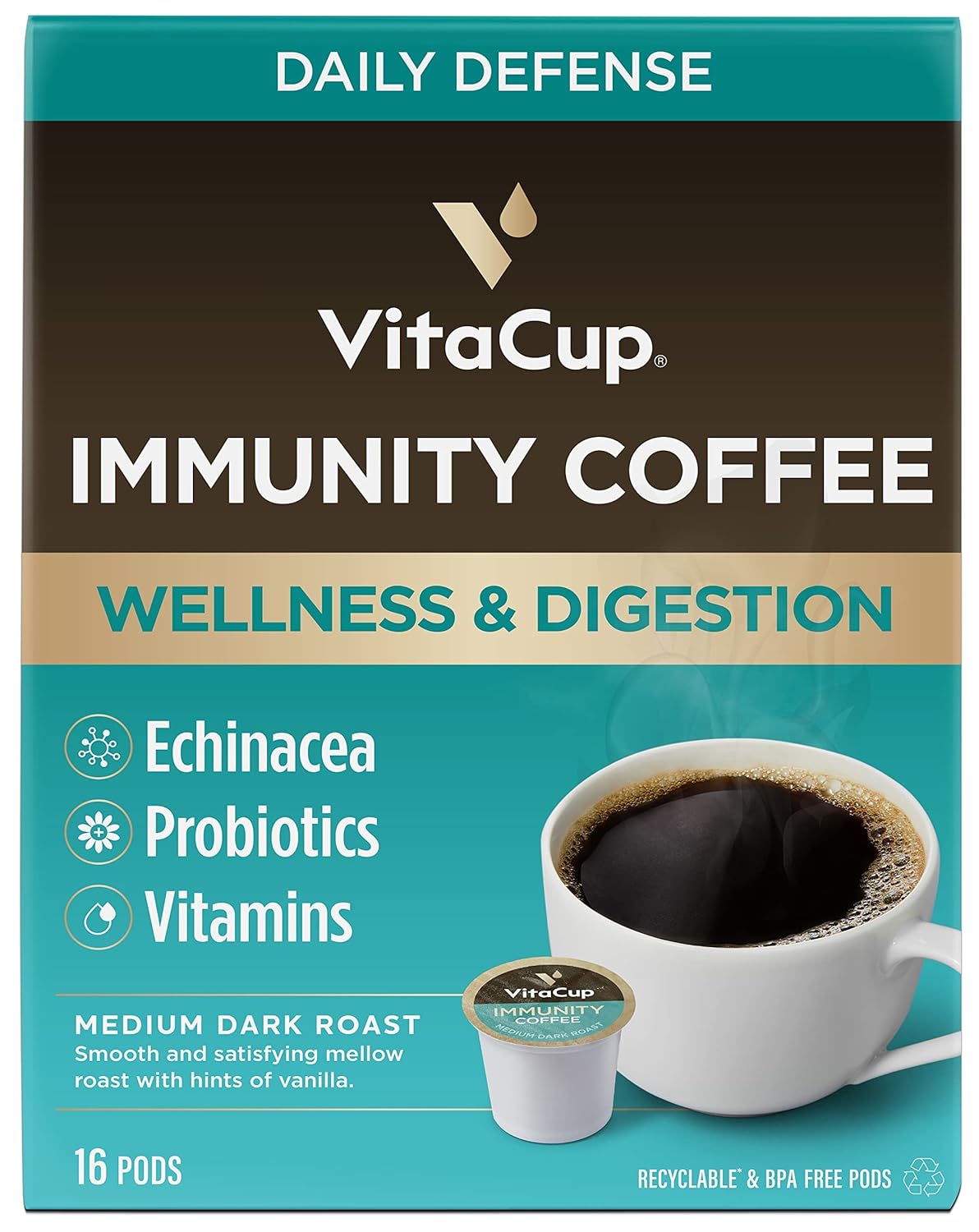 Slim Organic Coffee Pods with Diet Support  Bold Flavor