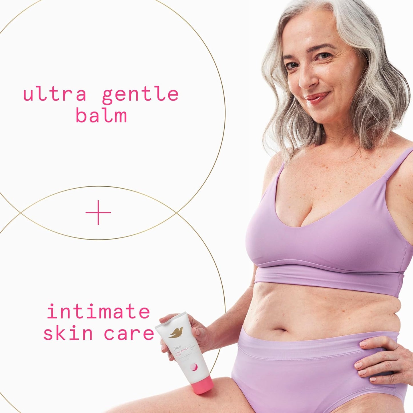 Dove Ultra Gentle Unscented Vulva Balm for Women - Hydrates Dry Intimate Skin-Perfect for Menopause, 3 oz